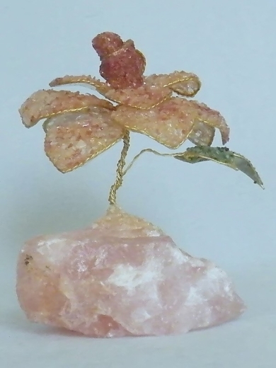 Rose (± 10 cm) mit Rosenquarz